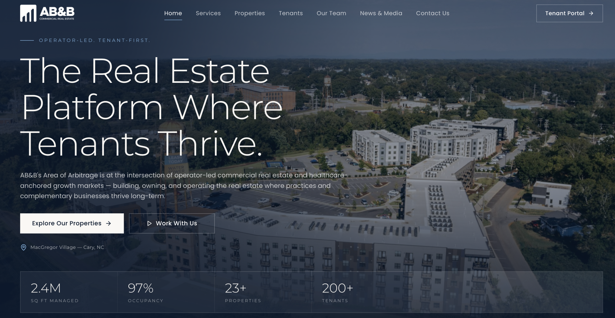 AB&B MacGregor Village website